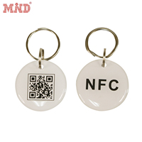Anpassbarer Logo QR-Code und URL-Programmierbarer Epoxid-NFC-Haustier-ID-Halsbandanhänger für Hunde/Katzenortung