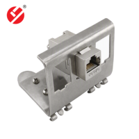 3 Port DIN Rail Keystone Jack Holder Braket Pemasangan Baja Tahan Karat Bersertifikasi CE/RoHS Pemasangan Tanpa Alat untuk Industri