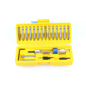 Juego de brocas y destornilladores Mr Drill de 20 piezas con portabrocas de cambio rápido para taladrar metal en caja amarilla - Product Image 2