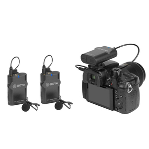 BY-WM4 Pro K1 K2 K3 K4 K5 K6 microfono a condensatore senza fili Lavalier risvolto intervista microfono per iPhone <span class=keywords><strong>Canon</strong></span> Nikon telecamere - Product Image 3
