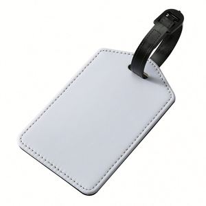 Customizable Luxury PU Leather Luggage <b>Tag</b> Soft Heat Transfer Blank for Personalized <b>Name</b> <b>Tag</b> Design Fashionable Accessory - Product Image 3