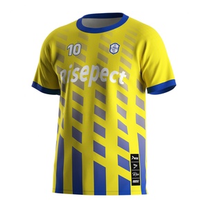 ชุดเสื้อฟุตบอลและกางเกงขาสั้นผู้ชาย โพลีเอสเตอร์ ระบายอากาศได้ดี จากโรงงานโดยตรง พร้อมปักโลโก้และหมายเลขส่วนตัว - Product Image 3