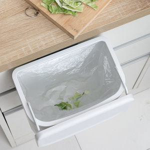 Cestino da cucina a parete con coperchio, contenitore per rifiuti <span class=keywords><strong>salvaspazio</strong></span> da appendere sotto il mobile per cucina e bagno - Product Image 5