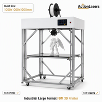 Imprimante 3D industrielle automatique FDM ActionLasers, prise en charge multi-matériaux PLA ABS Fibre de carbone, Core-XY, haute précision, entièrement fermée