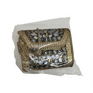 Handmade Luxury MOP Shell Evening Clutch with Elegant Metal Chain and Designer Inlay Craft - Product Image 1