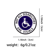 Broche émaillée de sensibilisation à la handicapabilité, broche de santé mentale, épingles de revers, badges, accessoires vestimentaires, bijoux médicaux, cadeaux pour amis