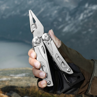 Pince multifonction pliable avec mousqueton, ciseaux, coupe-fil et clés multiples pour la randonnée, les voyages en voiture et les activités de plein air