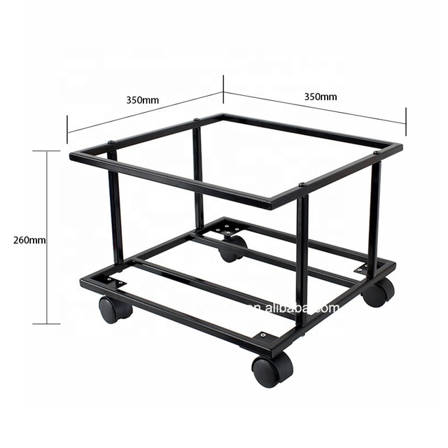 Record Storage Rack & Black LP Vinyl Record Rolling Storage Crate with Casters
