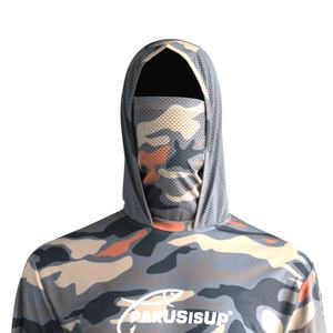 2024 Nova Chegada Poliéster Sublimado Pesca Camisa de Manga Longa UV Máscara de Proteção Quick Dry Plus Size Adultos Meninos do Verão - Product Image 5