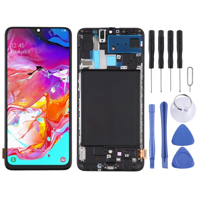 TFT LCD Screen for Samsung Galaxy A70 Digitizer Full Assembly with Frame Mobile Phone Lcd Touch Display Screen