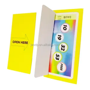 Prezzo all'ingrosso Design gratuito ad alte prestazioni personalizzato Peel Off Card One Window Pull Tab Card