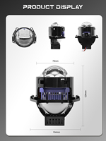Lente de Proyector LED de Alta Potencia VAHID con Doble Láser de 73W, 11000LM, BILED, 3.0 Pulgadas, Universal, 6000K, 12V