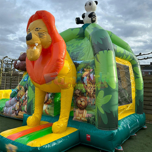 <span class=keywords><strong>Castillo</strong></span> Inflable Comercial para Fiestas al Aire Libre, Combo <span class=keywords><strong>de</strong></span> Brincolín Inflable con Diseño del Rey León para Niños - Product Image 4