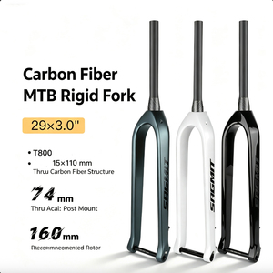 <span class=keywords><strong>Fourche</strong></span> de VTT professionnelle entièrement en fibre de carbone <span class=keywords><strong>rigide</strong></span> <span class=keywords><strong>29</strong></span> pouces avec axe traversant et frein à disque T800 pour vélos de route, de montagne et hybrides XC - Product Image 1