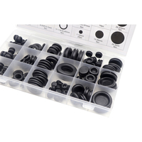 Kit d'assortiment de 125 œillets en caoutchouc ZM, œillets ronds double face, bouchons de trous solides