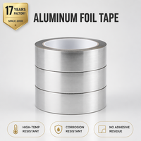 Cinta de Aluminio Industrial para Conductos HVAC con Adhesivo Acrílico para Aislamiento de Tuberías, Barrera de Vapor, Sellado OEM