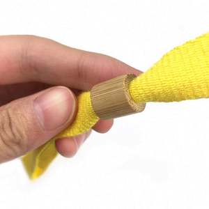 Pulsera de Tela Ecológica Personalizada de Fábrica para Festivales, Pulsera de Bambú Sostenible con Cierre Ecológico - Product Image 3