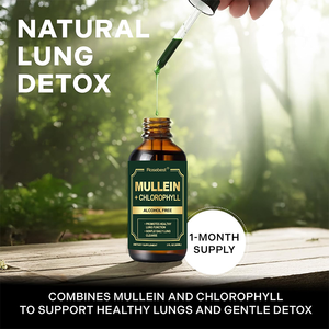 Suplemen Pembersih dan Detoksifikasi Paru-Paru dengan Label Pribadi OEM, Terbuat dari Mullein dan Klorofil Cair Alami untuk Kesehatan Paru-Paru - Product Image 3