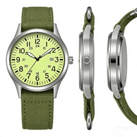 Nouvelle Tendance Montre Classique Sportive pour Homme en Nylon à Quartz, Boîtier en Alliage, Étanche 3 ATM, Montre d'Affaires pour Homme, Vente en Gros