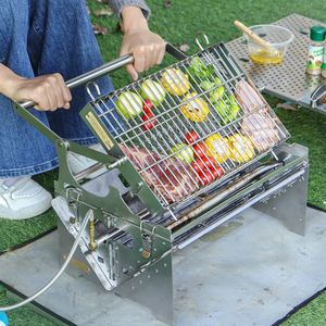 Korean Style <strong>Tabletop</strong> <strong>Gas</strong> <strong>BBQ</strong> Grill Stainless Steel Portable <strong>BBQ</strong> Folding Flip Charcoal Barbecue Grill - Product Image 5