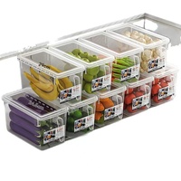 Koelkastopbergdoos Ladevormig transparant deksel Keuken Ei Groente Fruit Voedsel Vriesbestendige vershoudcontainer