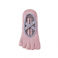 Chaussettes de yoga et de Pilates printemps-été à 5 doigts, fines, respirantes, anti-frottement, en coton, antidérapantes, avec sangle, pour fitness et ballet, vente en gros personnalisée