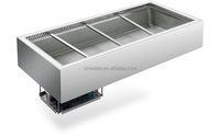Buffet en bois pour salade, réfrigérateur de présentation, table de bar à salades froides pour restaurant