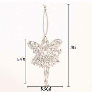 Adorno Colgante Creativo de Metal con Pedrería de Colibrí, Ángel y Flamenco para Navidad, Decoración para Escenas de Escaparates de Centros Comerciales, Suministros Festivos - Product Image 3
