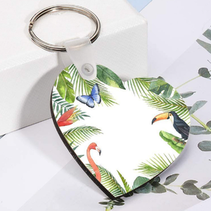 <b>Customized</b> logo Creativity Heart Shaped MDF Wooden Sublimation <b>Keychain</b> - Product Image 5