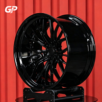 Jantes monobloc forgées en alliage d'aluminium 6061, finition noire brillante, 17-24 pouces, pour Nissan 370Z WRX STI 5x114.3, ET personnalisé