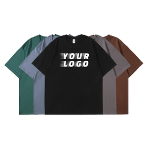 T-shirt Personalizzata con Logo, Etichetta su Misura, <span class=keywords><strong>Testo</strong></span> Stampato, Pesante, Goffrata, Ricamata, Lavorata a Maglia, Oversize, Stile Baseball, Sportiva, a Basso Costo - Product Image 1