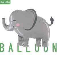 Nouveau ballon en forme d'animal de dessin animé, lion, éléphant, singe, ballon en film d'aluminium, décoration de fête d'anniversaire pour enfants