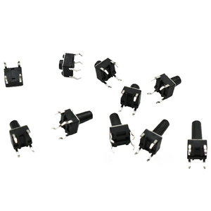 Kit de 200/100 piezas de interruptores táctiles de 10 modelos 6x6, interruptores de botón de 4.3MM~13MM DIP de 4 pines con caja - Product Image 3