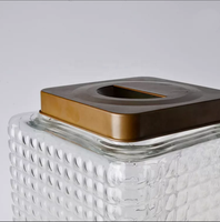 Distributeur de boissons en verre avec robinet en acier inoxydable, cylindre à glace et infuseur à fruits