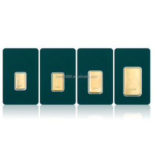 Niet-magnetische messing gouden staven 1oz 5g 10g 20g geluksgeschenk gouden barretjes met blisterverpakking - Product Image 1