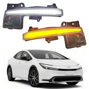 Feux de brouillard LED DRL pour Toyota <span class=keywords><strong>Prius</strong></span> <span class=keywords><strong>2023</strong></span> 2024 2025, lentille transparente, feux de jour, clignotants séquentiels, lampe de pare-chocs, lumière diurne - Product Image 1