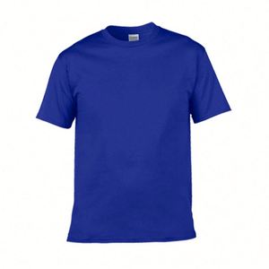 High Quality 180gsm Men's Blank Navy T-<b>Shirts</b> Custom Logo Print 100% Cotton Summer Wholesale Tee - Product Image 5