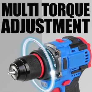 16V không chổi than không dây khoan 70n. M tự khóa Chuck tuốc nơ vít điện 20 + 1 mô-men xoắn cài đặt 2-tốc độ công cụ điện - Product Image 2