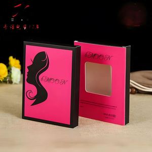 Factory Price Custom Design Long Rectangle Black Hair Extension Packaging <b>Box</b> with <b>clear</b> Pvc Window - Product Image 2