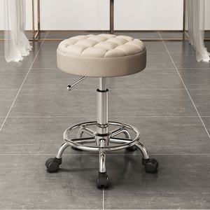 Mia Special Beauty Stool for Home Use Stainless Steel Industrial Hairdressing <b>Chair</b> Adjustable Height Hydraulic Pump <b>Barber</b> - Product Image 6