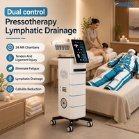 Appareil de pressothérapie à double commande pour la réduction de la cellulite, accélération du métabolisme, drainage lymphatique, 24 sacs d'air, machine de beauté