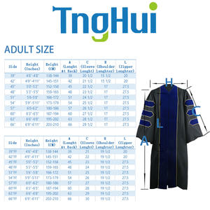 Toga di Laurea Deluxe in Velluto con Bordatura Dorata per Uniforme Scolastica - Product Image 4