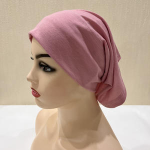 Venta caliente nuevos hombres mujeres multiusos Color sólido <span class=keywords><strong>Pelo</strong></span> <span class=keywords><strong>Largo</strong></span> gorro moda tubo bandas Fondo sombrero Hijab - Product Image 1