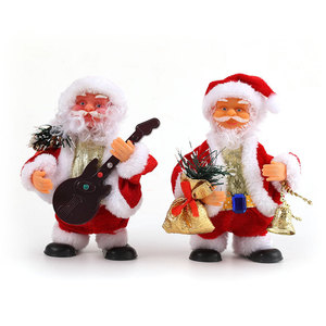 Statuina Musicale Natalizia Con Pupazzo Di Neve E Babbo Natale – The Leonardo Collection