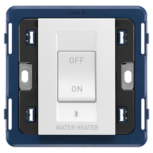 Interrupteur pour chauffe-eau Vimar 2P 32A blanc, commande marche/arrêt à bascule - Product Image 1
