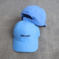 Casquette de baseball personnalisée de haute qualité avec logo brodé, légère, en nylon, pour le sport, imperméable, pour le golf, décontractée, OEM, 6 panneaux