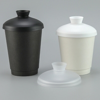 Couvercle en forme de théière jetable de style chinois de 90mm couvercles étanches pour thé au lait café gobelet en papier gobelet en plastique couvercle couvercles d'injection