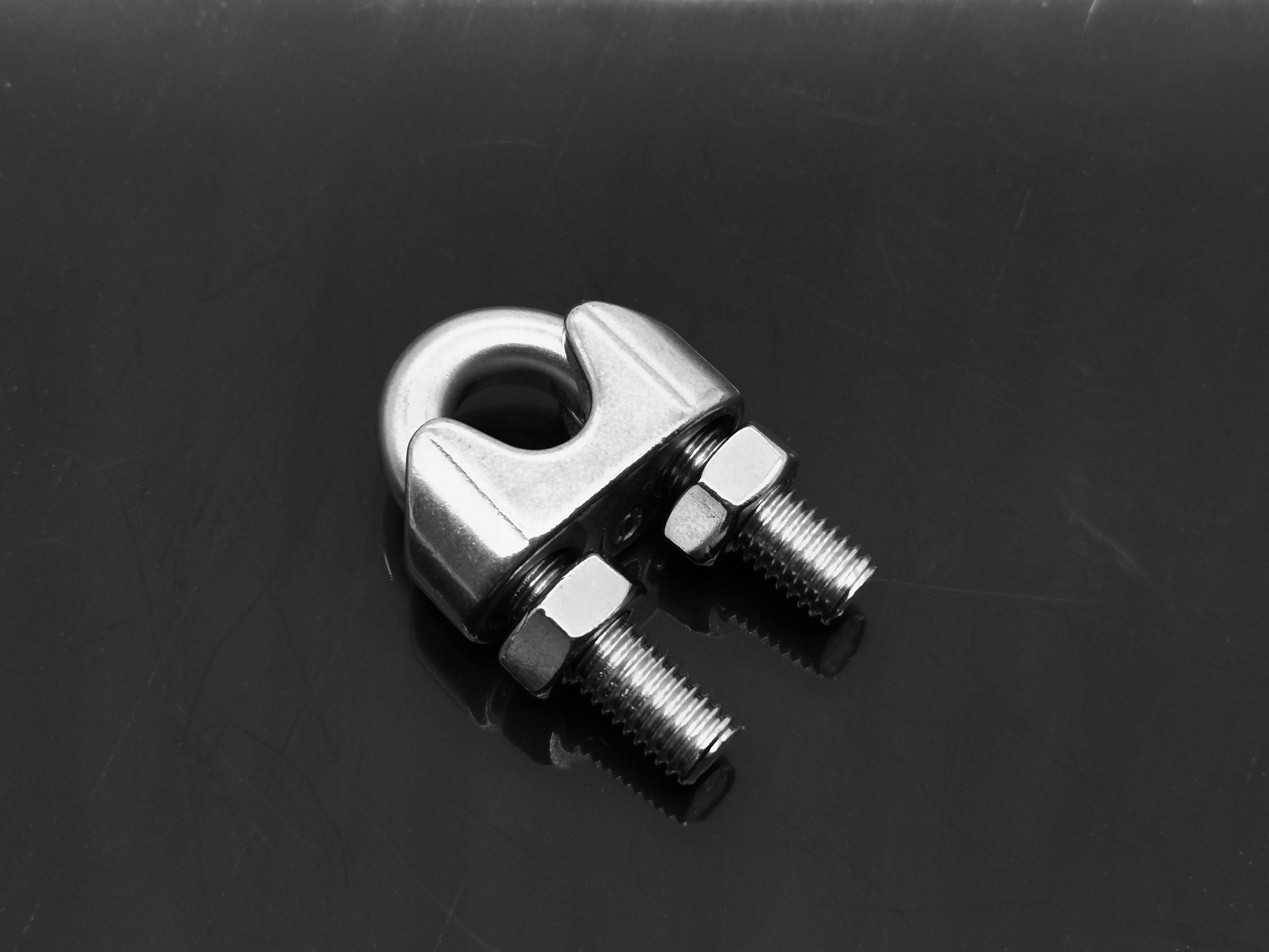 Factory 230mm size stainless steel wire rope clamps for heavy duty