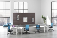 Chaise de bureau pivotante, chaise pour employé avec roulettes réglables en hauteur