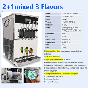 Macchina per Gelato Soft e Yogurt Ghiacciato Yourtime Bench Top 2+1, Modello Pro-Taylor - Product Image 3